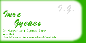 imre gyepes business card